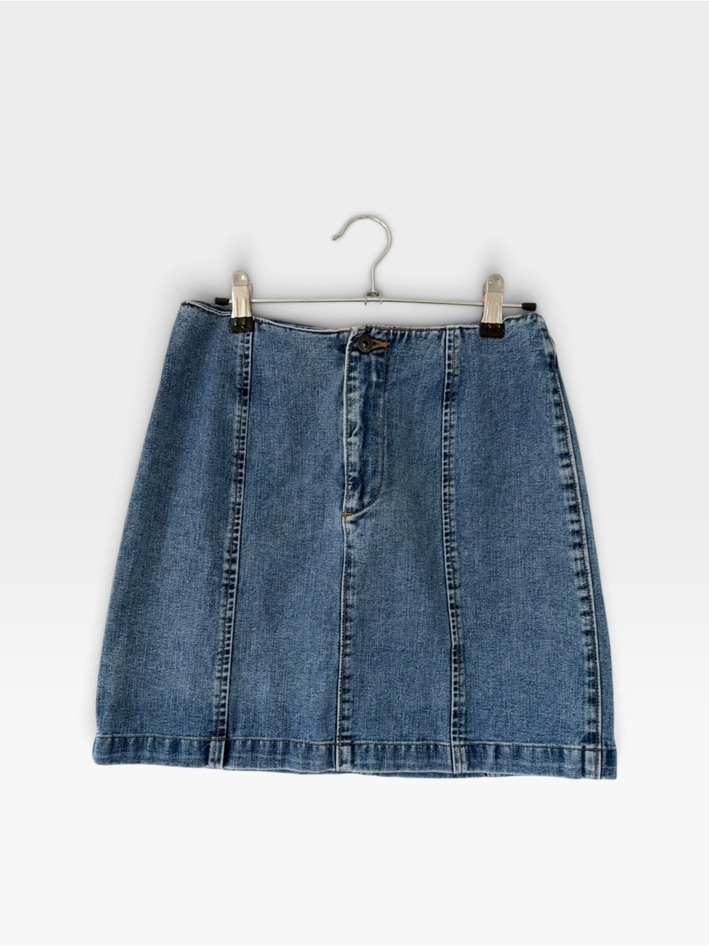 GAP Blue Paneled Denim Mini Skirt